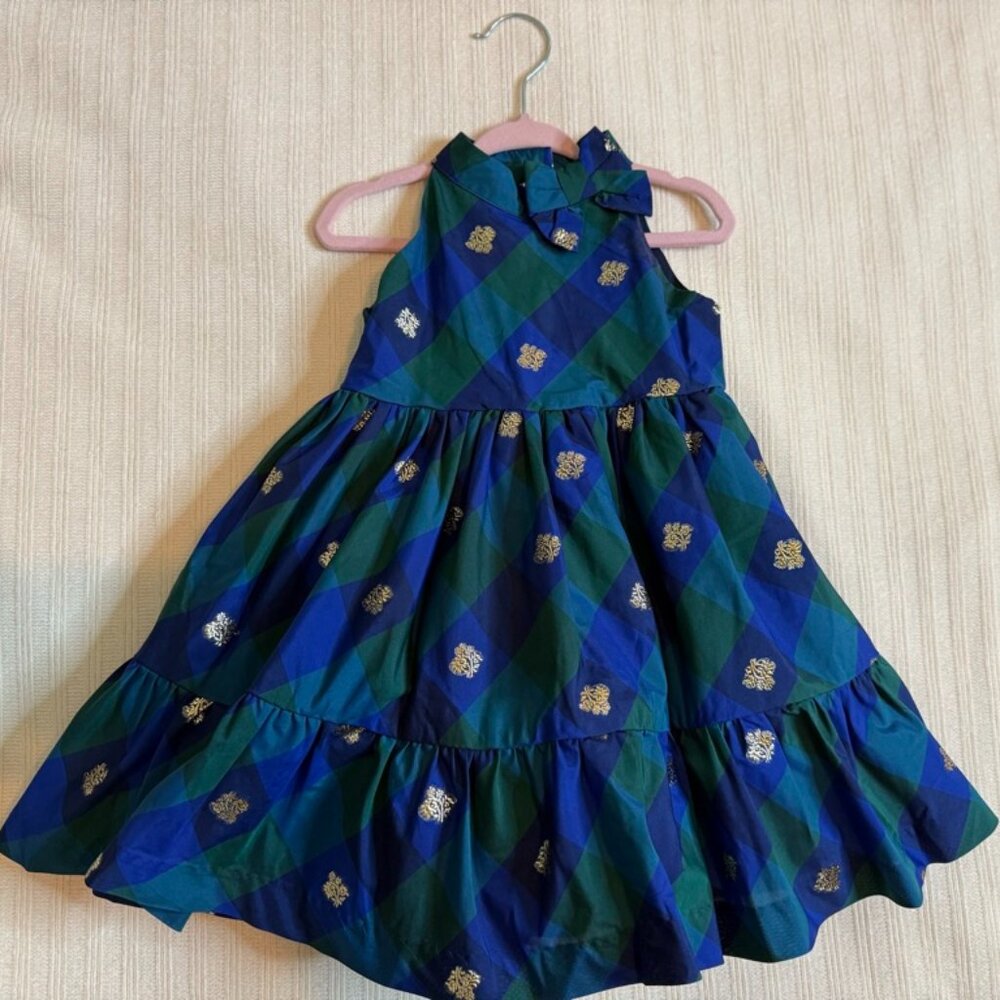 Janie & Jack Plaid Formal Toddler Dress 18–24M